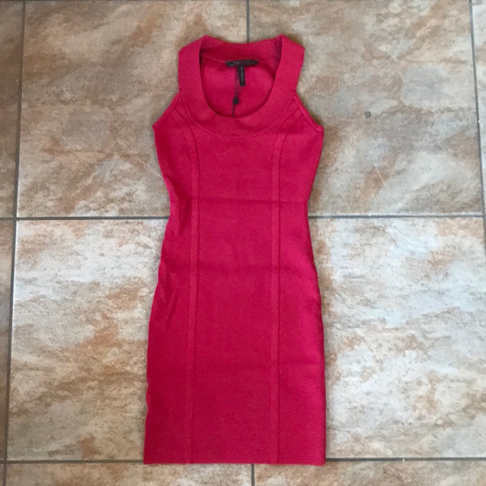 New BCBG MAXAZRIA Fitted Ruby Bodycon Knit Dress - Picture 2 of 8